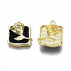 Rack Plating Alloy Enamel Pendants ENAM-N060-17-LG-2
