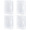 4Pcs Plastic Card Storage Boxes with Hinged Lids CON-CP0001-017-7