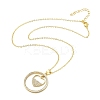Brass Micro Pave Clear Cubic Zirconia Ring Pendant Necklaces NJEW-P322-A04-G-4