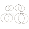 Non-Tarnish 304 Stainless Steel Hoop Earrings for Women EJEW-X0015-02P-02-4