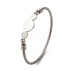 Religion 304 Stainless Steel Bangles for Women LS-BJEW-K280-01P-4