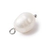 Natural Cultured Freshwater Pearl Pendants PALLOY-JF04381-02-5
