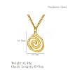 Stylish 304 Stainless Steel Spiral Pendant Necklaces for Women YF9522-2-1