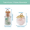 40Pcs 2 Style Glass Bottle Pendants FIND-CD0001-21-3