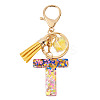 Alloy Resin Polygon Keychains KEYC-TADJ0002-03G-T-1