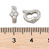 Brass Micro Pave Clear Cubic Zirconia Fold Over Clasps KK-U056-10P-2