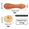 1Pc Golden Tone Brass Stamp Head DIY-OC0012-38-2