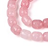 Baking Paint Crackle Glass Beads Strands DGLA-N019-01B-04-4
