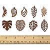18Pcs 9 Styles Natural Walnut Wood Pendants WOOD-FS0001-48-5