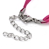 Faux Suede Double Cord Bracelet Making LS-STAS-M084-10P-05-3