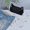 4Pcs 4 Styles Brass Twisted Purse Chains HJEW-PH02054-3