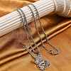 201 Stainless Steel Hollow Guitar Pendant Box Chain Necklaces LS-NJEW-M086-03P-4