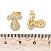 Brass Micro Pave Cubic Zirconia Stud Earrings EJEW-Z091-04G-T-3