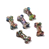 Transparent Resin Natural Imperial Jasper Dyed Chips Pendants G-E185-11G-1