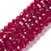 Baking Electroplate Glass Beads Strands X1-DGLA-A039-J10mm-B02-1