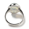 Opalite Oval Adjustable Rings RJEW-K371-07S-14-4