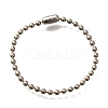 Brass Ball Chain Bracelets for Women Men BJEW-M059-01P-1