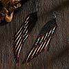 Handmade Bohemian Glass Seed Bead Beaded Chandelier Earrings UU5270-2