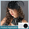 6Pcs 2 Colors EVA Fabric Pillbox Stewardess Fascinator Hat Base DIY-BC0014-07-6