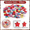 300Pcs 2-Hole Wood Buttons BUTT-SP0001-04B-2