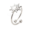 Non-Tarnish 304 Stainless Steel Open Cuff Ring RJEW-M167-09D-P-1