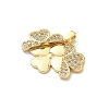 Brass Micro Pave Cubic Zirconia Pendants LS-KK-F905-04G-2