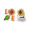 50Pcs Cartoon Sunflower Paper Sticker Label Set DIY-G066-03-2