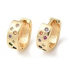 Brass Micro Pave Cubic Zirconia Hoop Earrings EJEW-H152-01D-G-4