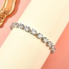 Brass Micro Pave Clear Cubic Zirconia Bracelets BJEW-D333-01P-2