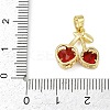 Brass Micro Pave Cubic Zirconia Pendants KK-N254-227G-01-3