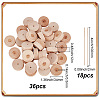 36Pcs Unfinished Wood Wheels Toys AJEW-DR0001-53-2