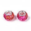 Transparent Resin Rondelle European Beads RESI-N044-01F-2
