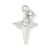 Rack Plating Alloy Crystal Rhinestone Pendants X-PALLOY-F018-18P-01-1