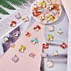 48Pcs 12 Style Autumn Theme Alloy Enamel Charms ENAM-SZ0003-12-3
