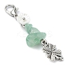 Natural Green Aventurine Chip Pendant Decorations HJEW-JM02712-01-4