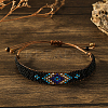 Bohemian Style Geometric Glass Seed Bead Handmade Bracelet for Women HL6362-8-1