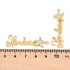 Brass Micro Pave Clear Cubic Zirconia Connector Charms KK-F931-29B-G-3