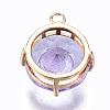 Transparent Faceted Glass Pendants GLAA-S193-035B-LG-3