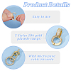 10Pcs 5 Styles Brass Micro Pave Clear Cubic Zirconia Twister Clasps ZIRC-HS0001-20-4