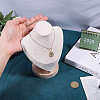 Bust Shaped Wooden Necklace Display Stands NDIS-WH0003-019B-01-3