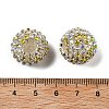Sparkle Glass Rhinestone Round Beads OACR-S048-01B-3