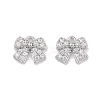 Brass Micro Pave Clear Cubic Zirconia Pendants KK-K351-46C-P-1