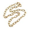 304 Stainless Steel Cable Chain Necklaces with Spring Ring Clasps for Women NJEW-Z091-09G-4