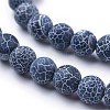 Frosted Natural Weathered Agate Beads Strands X-G-F367-8mm-05-3