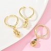 Fruit Theme Brass Micro Pave Cubic Zirconia Open Cuff Rings for Women RJEW-U057-07G-3