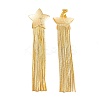 Rack Plating Star Brass Earrings EJEW-S219-10G-2