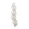 Brass 4 Coins Links Connector Charms KK-K378-68S-1