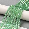 Transparent Electroplate Glass Beads Strands GLAA-F029-4mm-A24-4