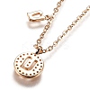 Brass Micro Pave Clear Cubic Zirconia Double Letter Pendant Necklaces NJEW-Z010-21-2
