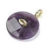 Natural Amethyst Faceted Pendants G-A287-02G-11-2